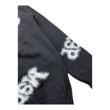 MAISON 9 PARIS cardigan tinta unita con stampa Nero per Bambino 9119 NERO MAISON 9 PARIS 