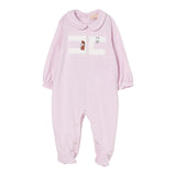 Elisabetta Franchi Tutina Manica Lunga Tinta Unita con Ricami per Neonata ENTU131X LILLA ELISABETTA FRANCHI 