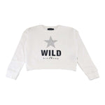 JOHN RICHMOND felpa chiusa girocollo tinta unita con stampa Bianco per Bambina RGA24013FE BIANCO JOHN RICHMOND 