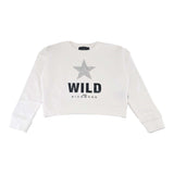 JOHN RICHMOND felpa chiusa girocollo tinta unita con stampa Bianco per Bambina RGA24013FE BIANCO JOHN RICHMOND 