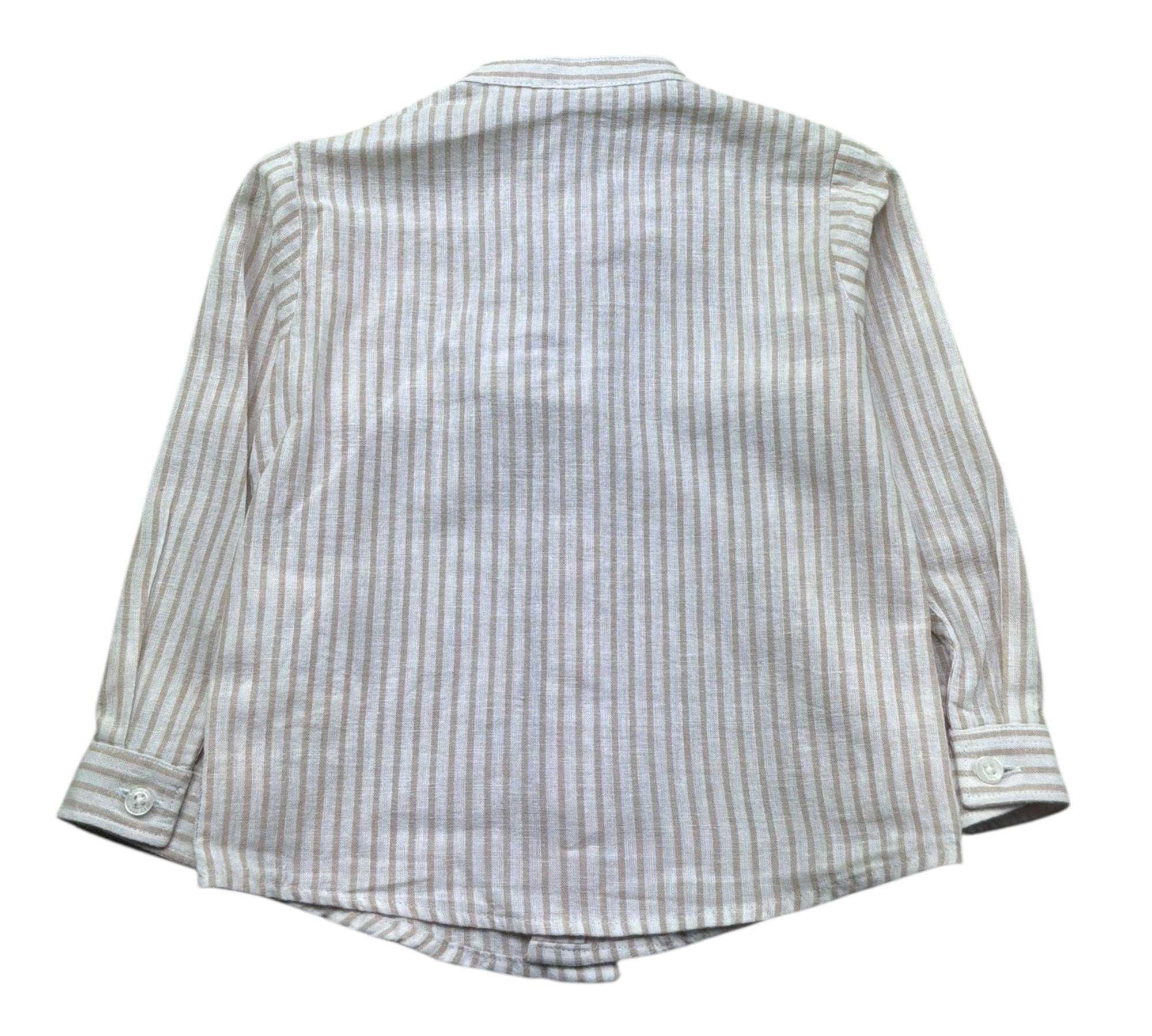 Le Bebe Camicia Manica Lunga Fantasia Righe per Neonato LBB5400 PANNA LE BEBE 