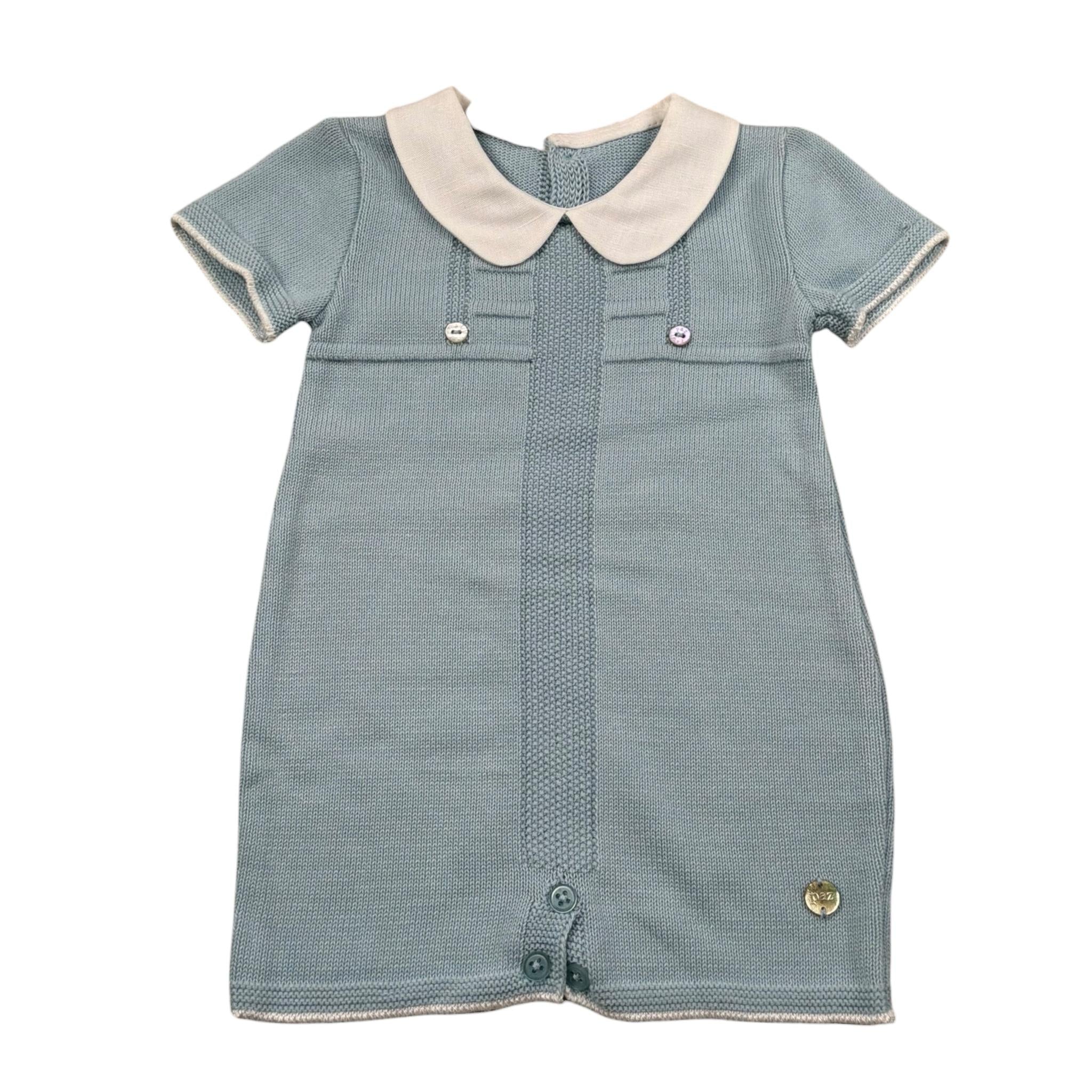 Paz Rodriguez Pagliaccetto Mezza Manica Tinta Unita per Neonato 005121701 AZZURRO PAZ RODRIGUEZ 