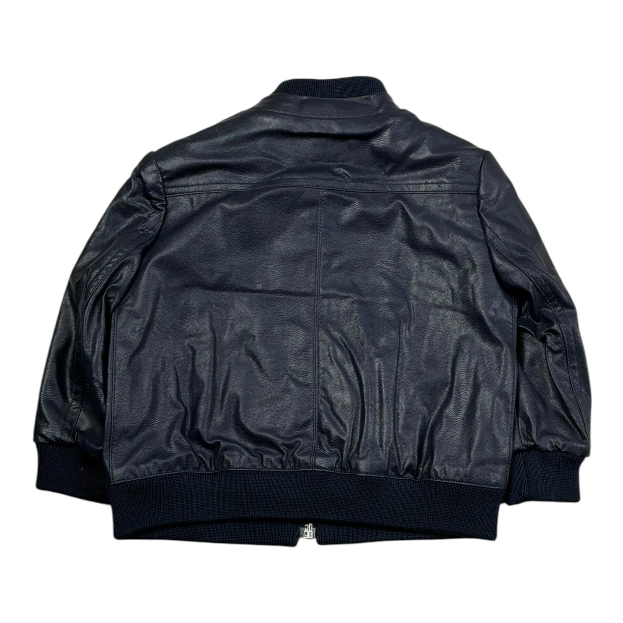 Baby A. Giubbino Tinta Unita In Ecopelle con Zip per Neonato C1972 BLU BABY A. 