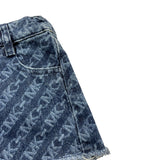 Michael Kors Short In Denim Tinta Unita Logato per Bambina R30056 BLU MICHAEL KORS 
