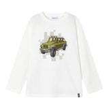 MAYORAL shirt girocollo tinta unita con stampa in contrasto Bianco per Neonato 4052XX BIANCO MAYORAL 