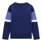 GUESS maglia girocollo tinta unita con stampa logo in contrasto Blu per Neonato N4BR02Z32N0N BLU GUESS 