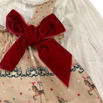 VALENTINA BEBES abito 3pz camicia-coulotte-abito Beige per Bambina MAR79J BEIGE VALENTINA BEBES 