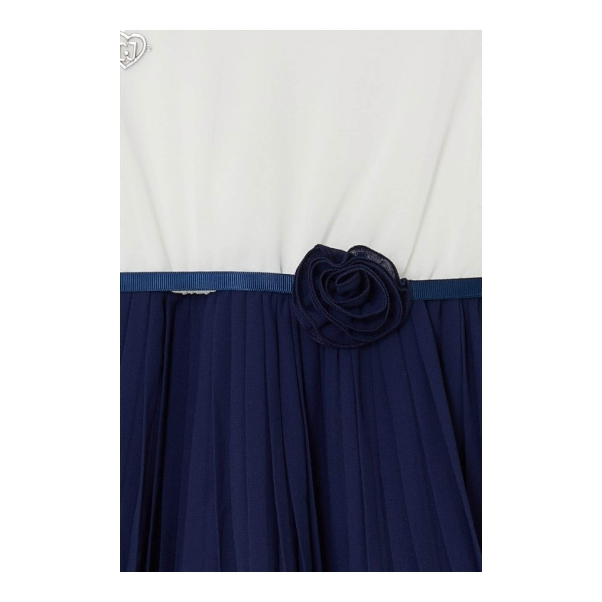 Liu Jo Abito Bicolore Mezza Manica Velato per Bambina KA5133J BIANCO/BLU LIU JO 