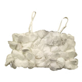 Fun & Fun Top Bretelline Tinta Unita Ocn Applicazioni Bianco per Bambina