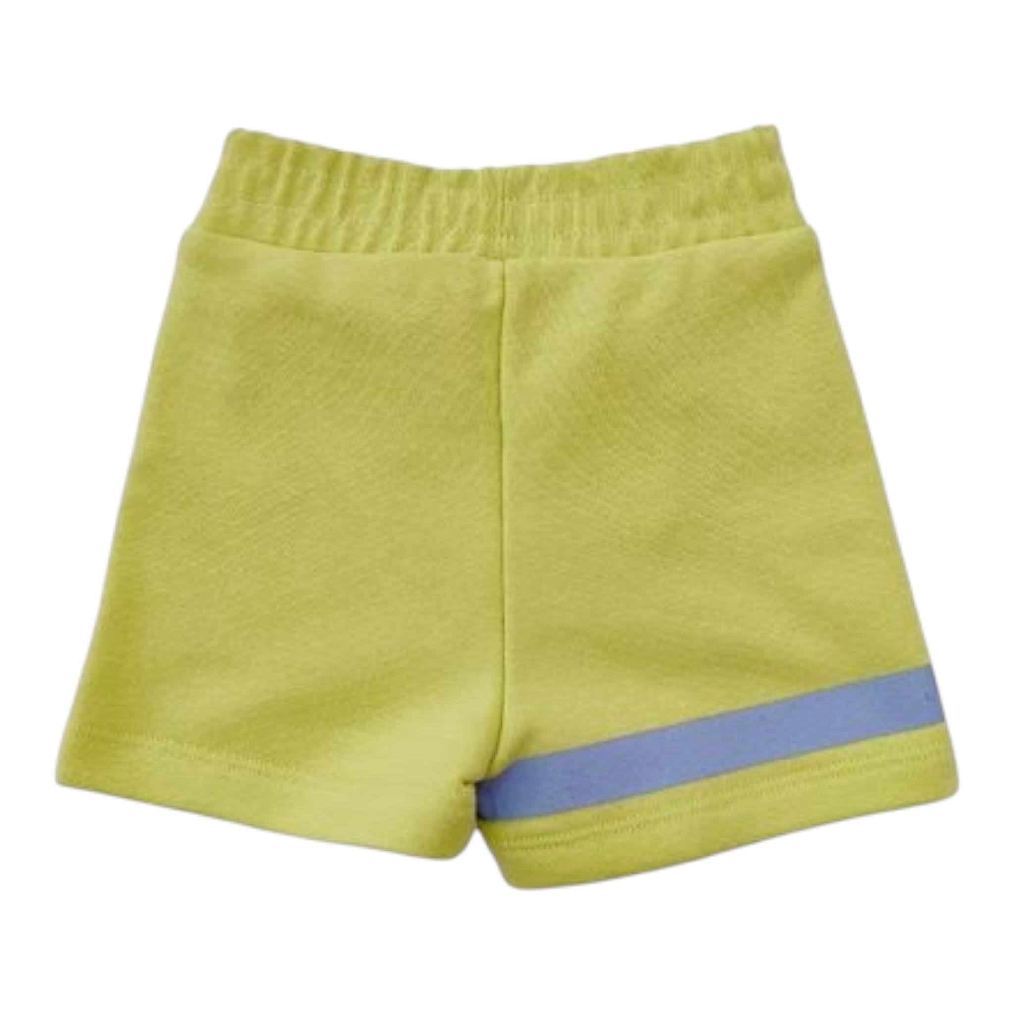 Iceberg Bermuda Felpa Tinta Unita con Stampa per Bambino BFICE5102BX VERDE ICEBERG 