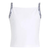 Calvin Klein Canotta Tinta Unita con Logo per Bambina IG0IG02436 BIANCO CALVIN KLEIN 