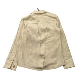 Over-D Camicia Tinta Unita Manica Lunga Beige Per Bambino