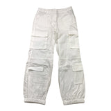 Twinset Pantalone Tinta Unita Modello Cargo Panna Per Bambina