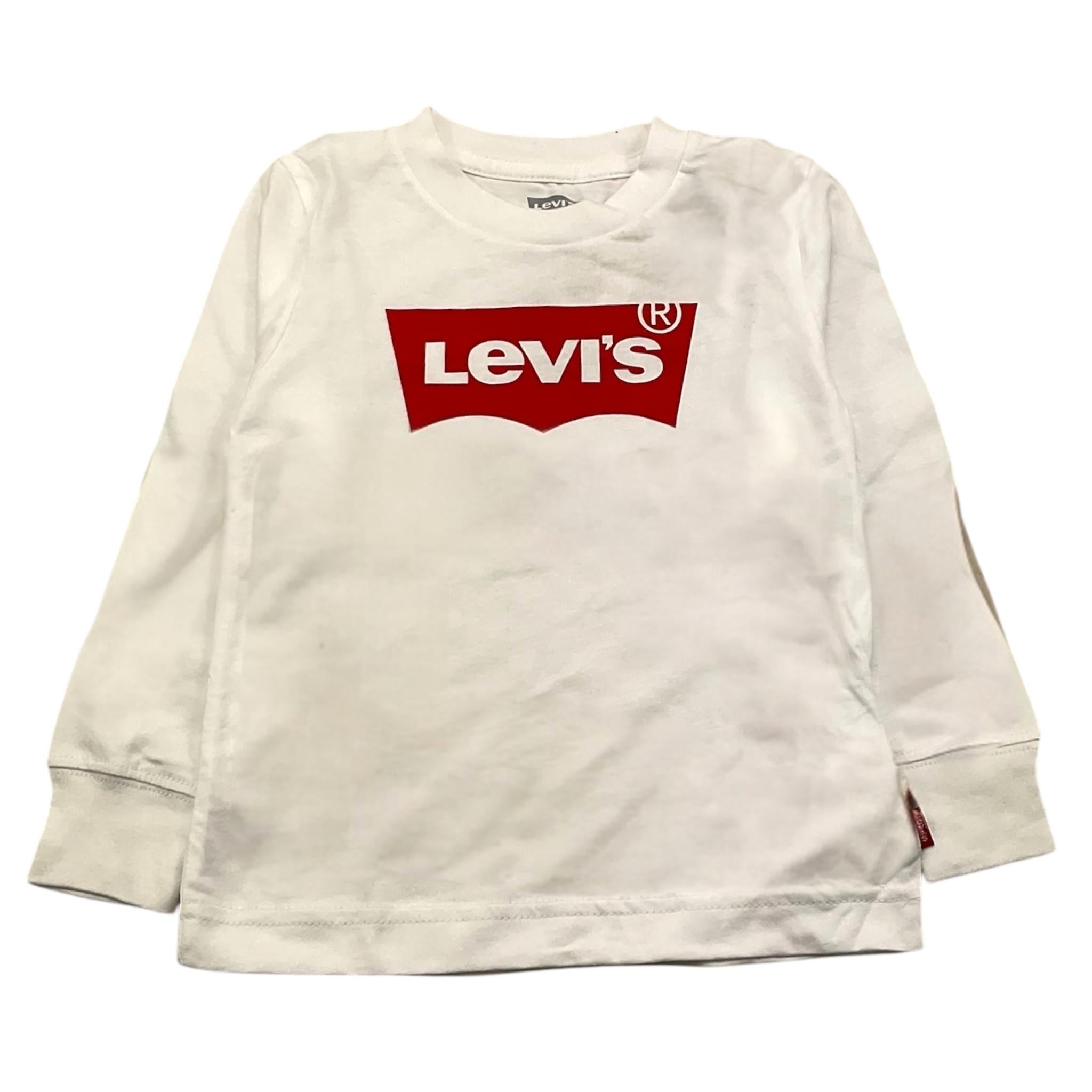 LEVI'S shirt girocollo tinta unita con logo Bianco per Neonato 6E8646NXX BIANCO LEVI'S 