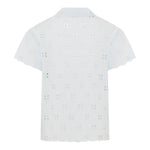 Saint Barth Camicia Mezza Manica Tinta Unita In Pizzo Sangallo per Bambina EVL000103016 BIANCO SAINT BARTH 