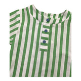 Paz Rodriguez Camicia Mezza Manica Fantasia A Righe Bianco/Verde Per Neonato