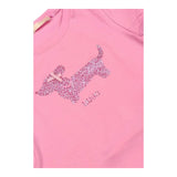 Liu Jo T-Shirt Girocollo Tinta Unita con Brillantini per Neonata KA5021X ROSA LIU JO 