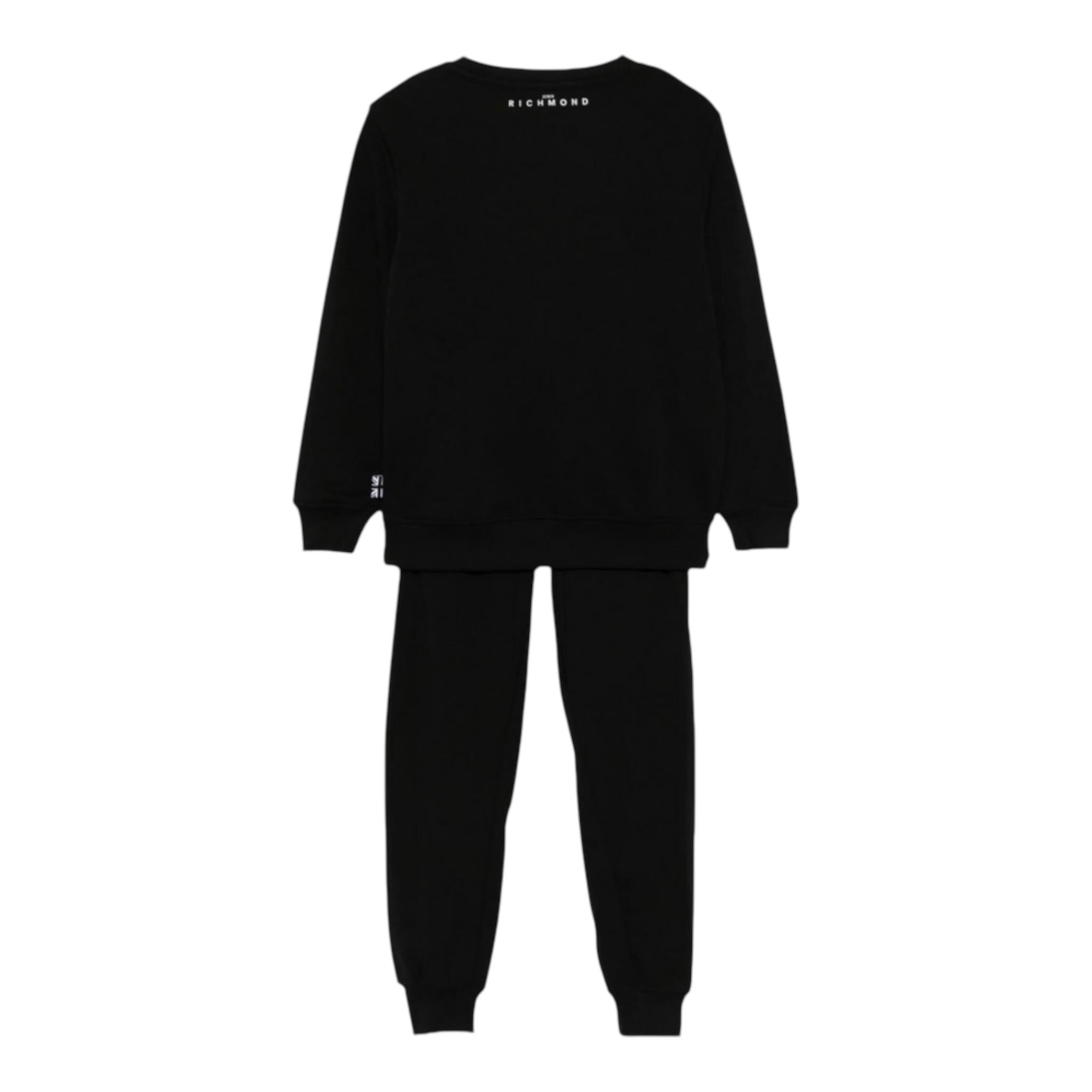 John Richmond Completo 2 Pezzi Felpa-Pantalone per Neonato RBA2452CF NERO JOHN RICHMOND 