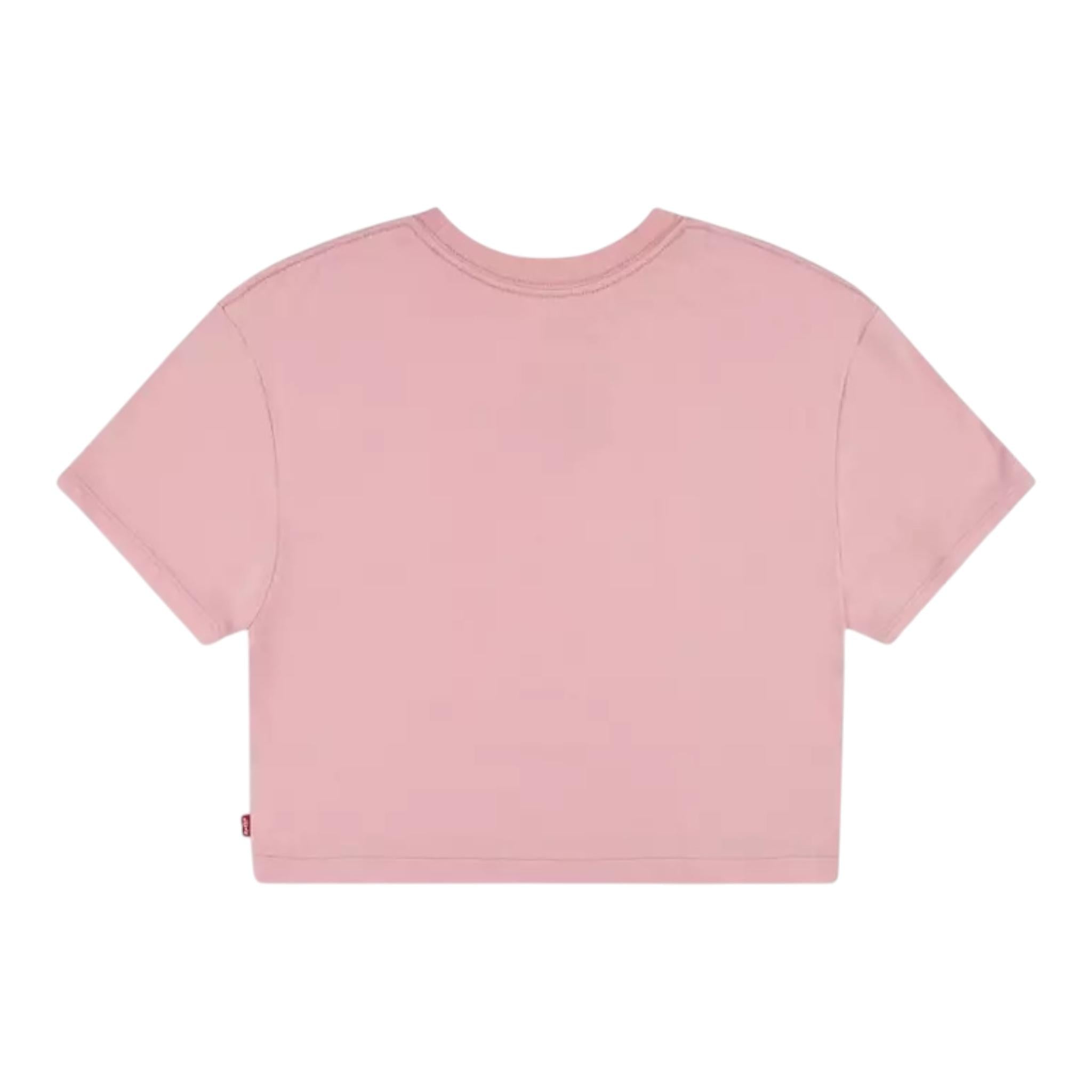 Levi'S T-Shirt Tinta Unita Girocollo con Stampa per Bambina 3EH190X ROSA LEVI'S 