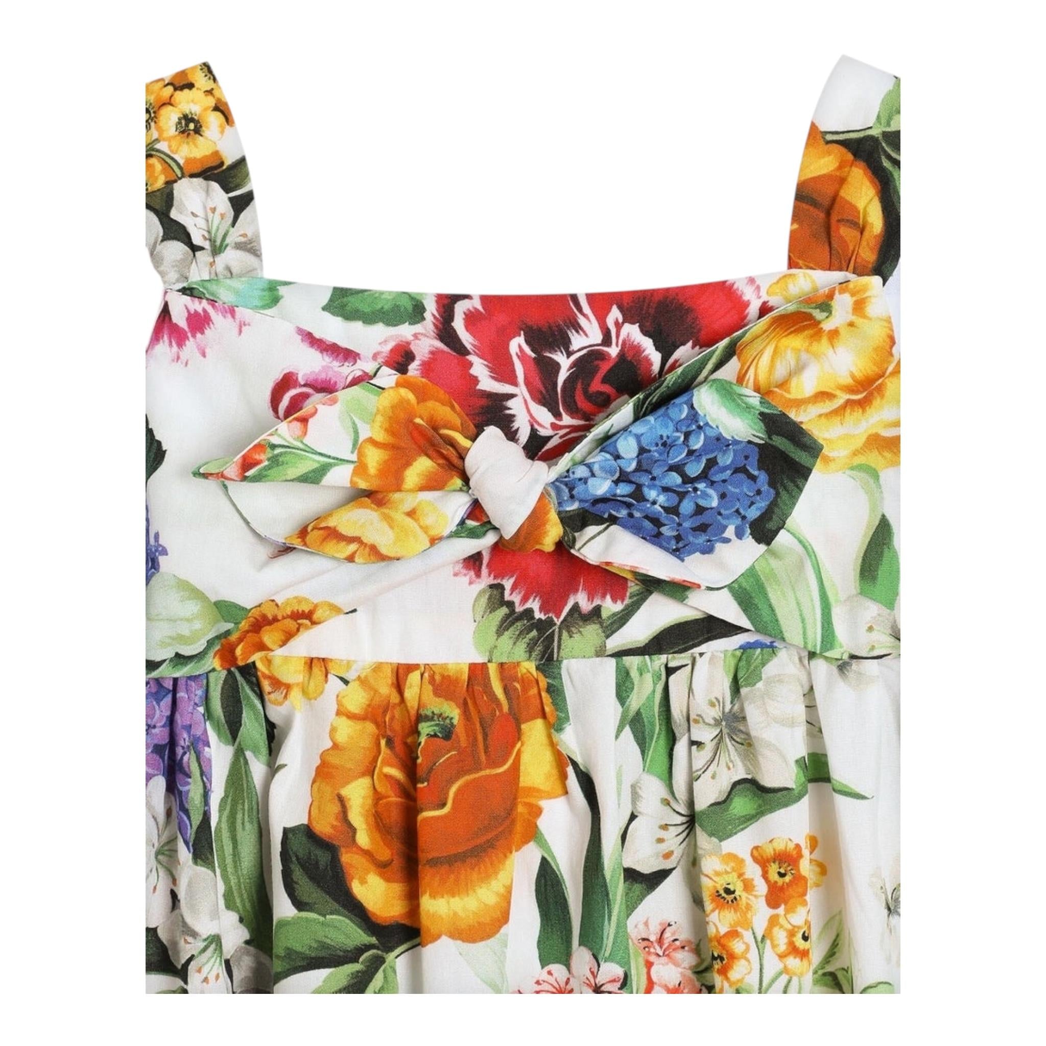 Dolce & Gabbana Pagliaccetto Tinta Unita con Stampa per Neonata L22O03 BIANCO DOLCE & GABBANA 