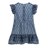 Guess Abito Tinta Unita Logato per Bambina K5RK13WA2T0 BLU GUESS 