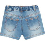 Moschino Bermuda Tinta Unita In Denim per Neonato MUQ01KX AZZURRO MOSCHINO 