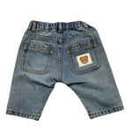 MOSCHINO jeans tinta unita con elastico in vita Azzurro per Neonato MUP05H AZZURRO MOSCHINO 