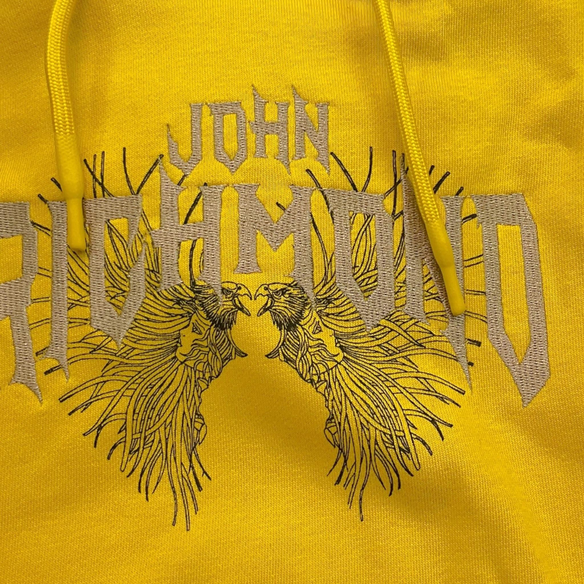 JOHN RICHMOND felpa tinta unita con cappuccio e stampa Giallo per Bambino RBA24163FE GIALLO JOHN RICHMOND 