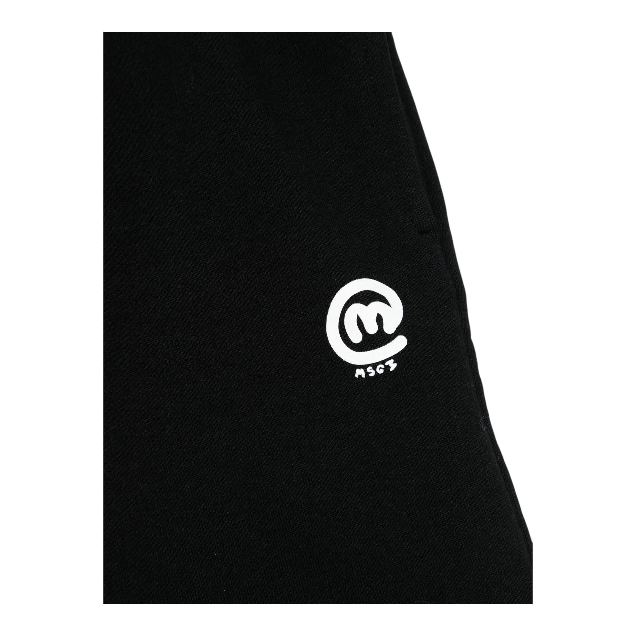 Msgm Bermuda In Felpa Tinta Unita con Logo per Bambino S5MSJBBE281 NERO MSGM 