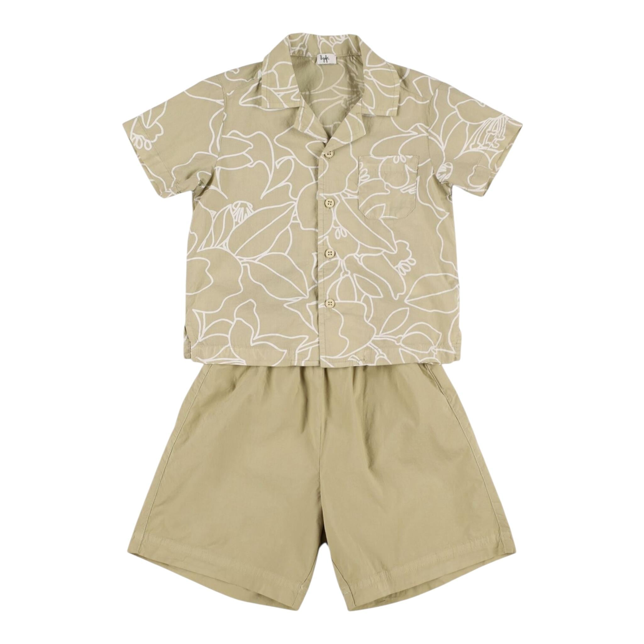 Il Gufo Completo 2 Pezzi Camicia-Bermuda per Bambino P25DP536C6068 VERDE IL GUFO 