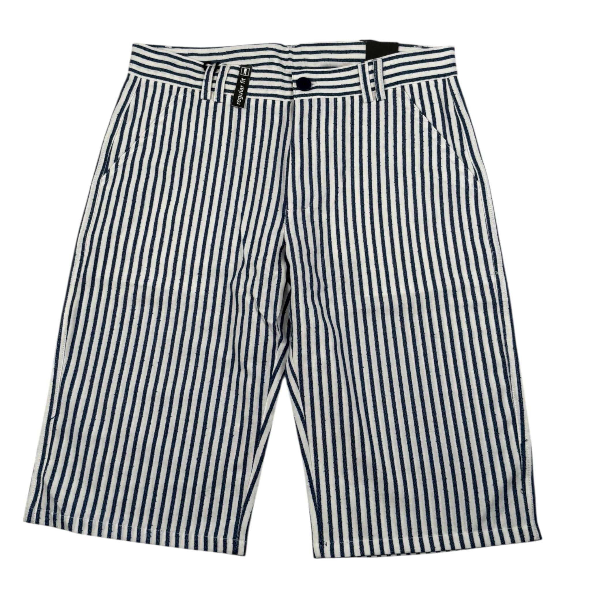 Sarabanda Bermuda Fantasia A Righe con Girovita Regolabile per Bambino 03634 BIANCO/BLU SARABANDA 