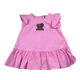 Moschino Abito Mezza Manica Tinta Unita con Stampa per Neonata MDV0D6 ROSA MOSCHINO 