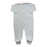 Baby Gi Tutina Manica Lunga Tinta Unita Azzurro Per Neonato