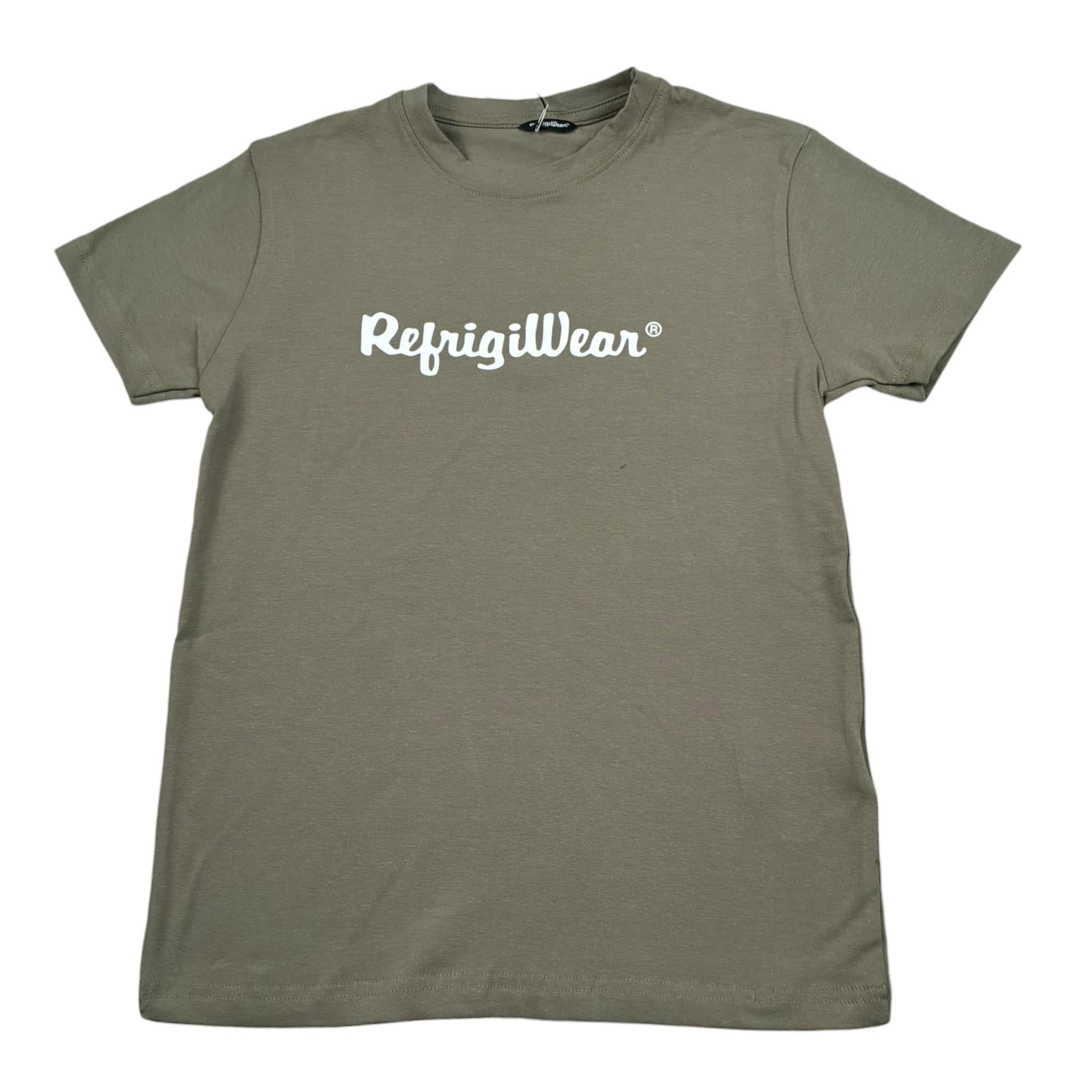 Refrigiwear T-Shirt Girocollo Tinta Unita Constampa per Bambino RW376 VERDE REFRIGIWEAR 