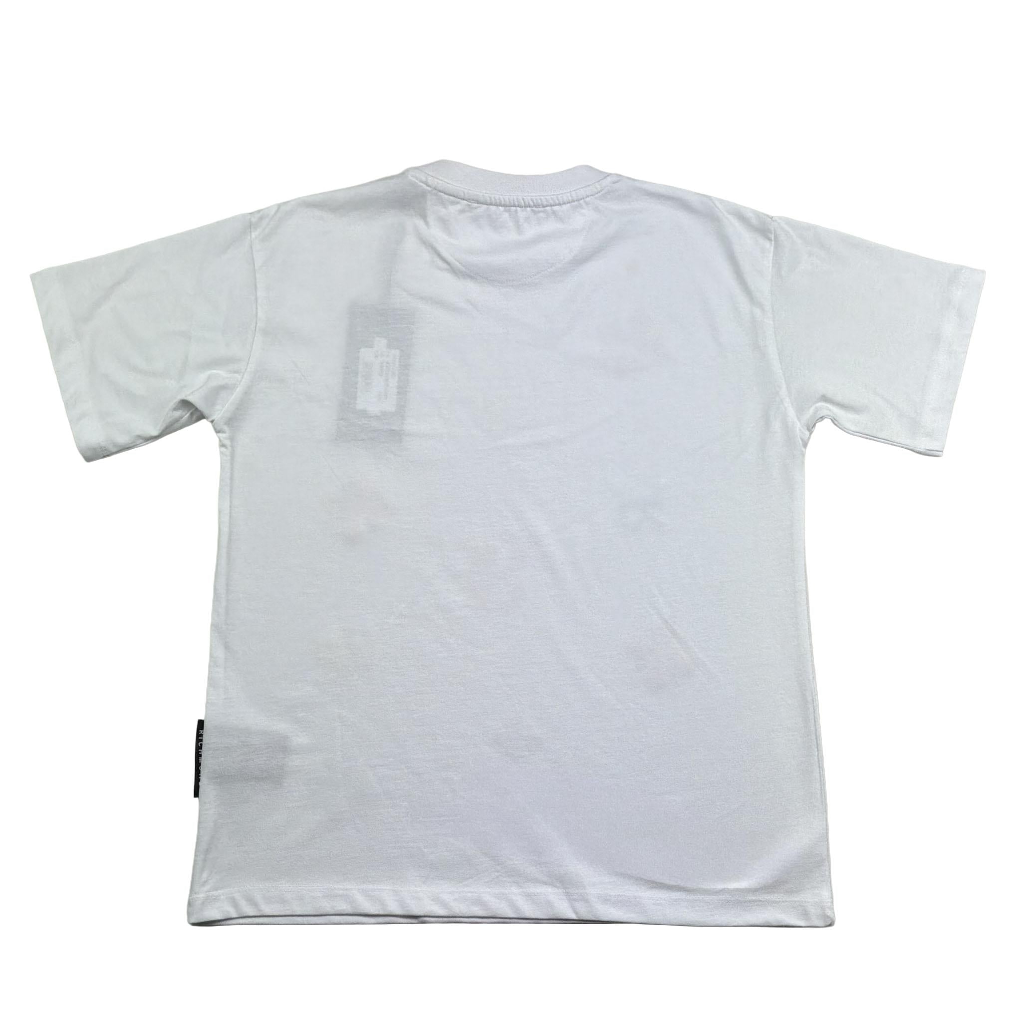 John Richmond T-Shirt Girocollo Tinta Unita con Stampe per Bambina RBP26058TS BIANCO JOHN RICHMOND 
