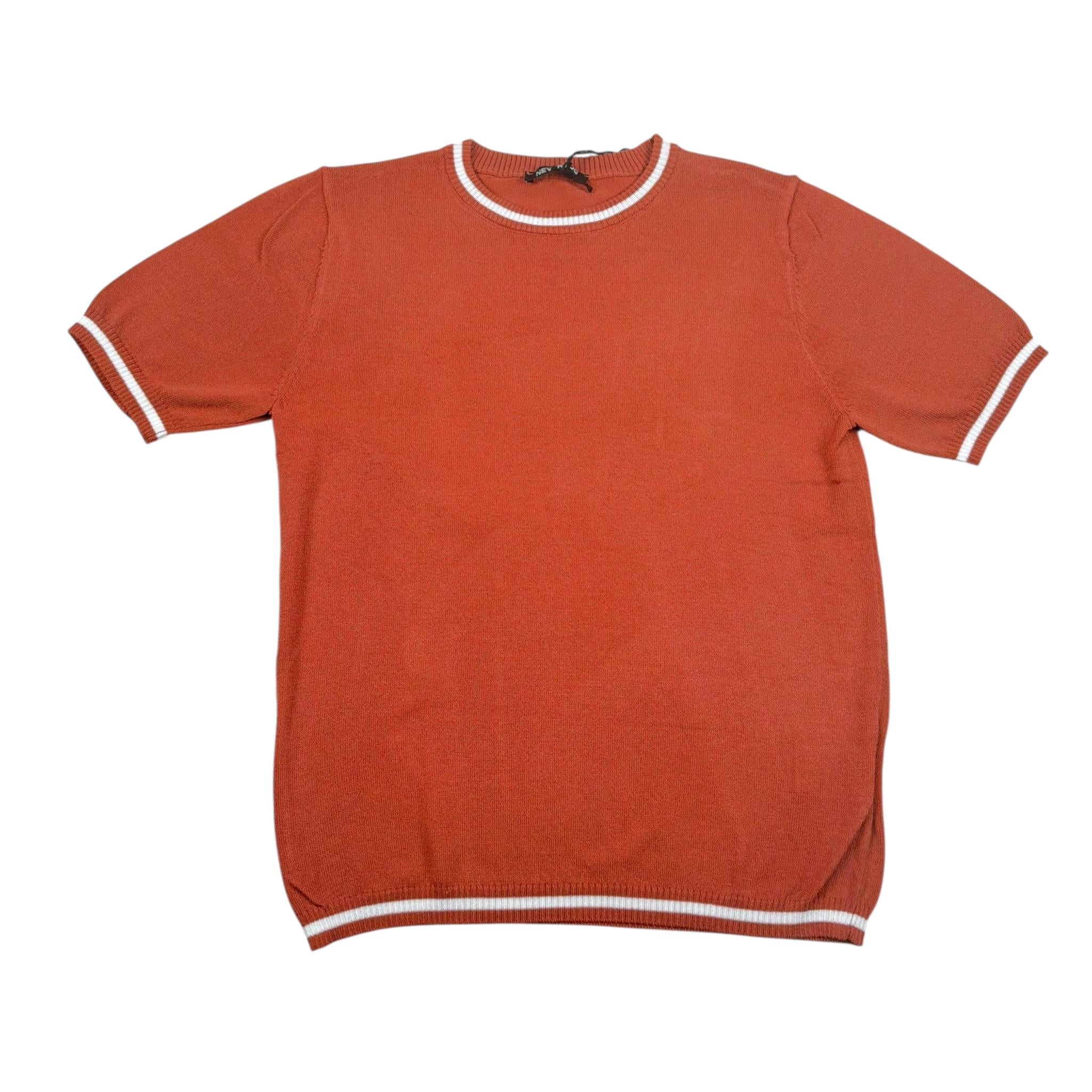 Never Too T-Shirt In Maglia tinta unita Arancione per Bambino NT2343R ARANCIONE NEVER TOO 