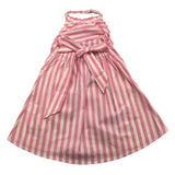 Piccola Ludo Abito Tinta Unita con Fantasia A Righe per Bambina BS10WB029 BIANCO PICCOLA LUDO 