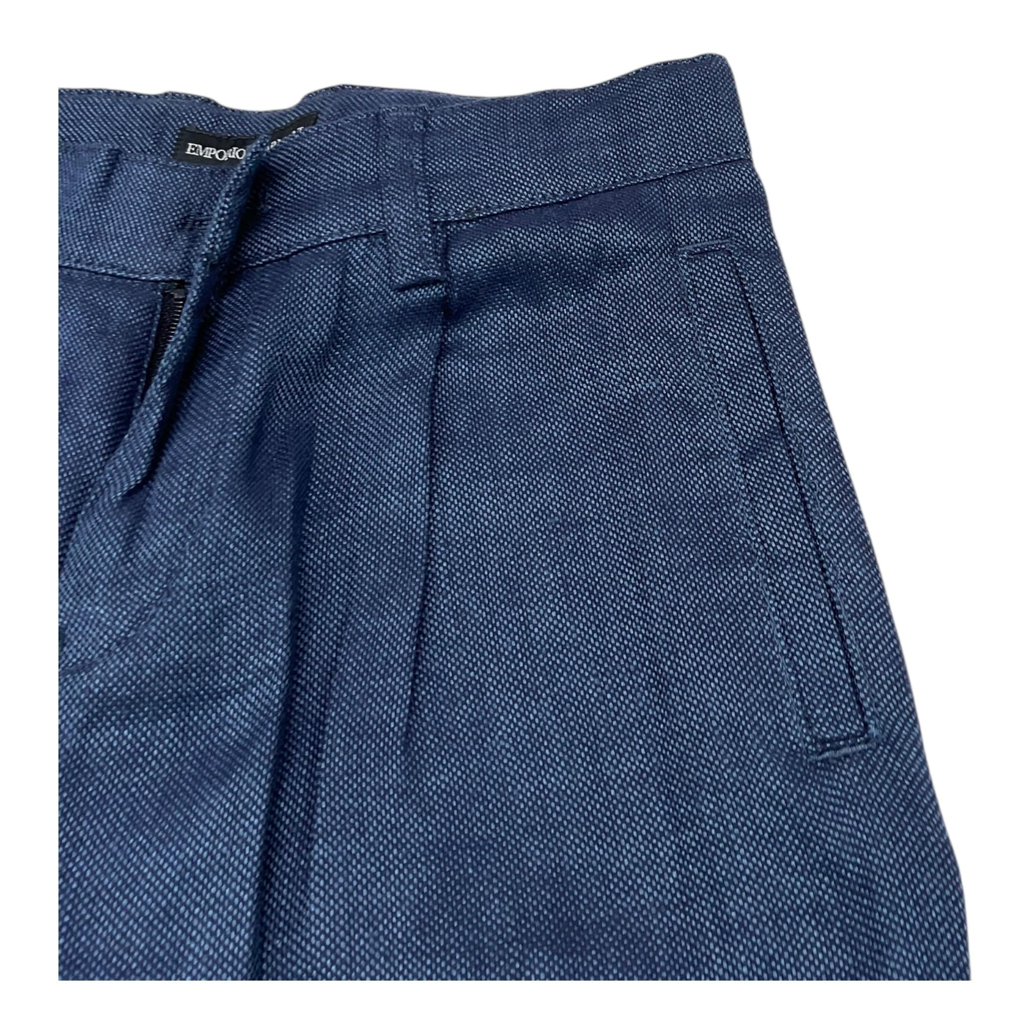 Emporio Armani Pantalone Tinta Unita con Girovita Regolabile per Bambino 3D4PIJH BLU EMPORIO ARMANI 