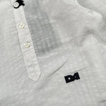 Daniele Alessandrini Camicia tinta unita con Logo Bianco per Neonato 1295C0890 BIANCO DANIELE ALESSANDRINI 