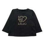 Liu Jo Shirt Tinta Unita Girocollo con Brillantini per Neonata KF4029X NERO LIU JO 