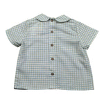 Pangasa Camicia Tinta Unita con Fantasia A Quadri per Neonato 2582303 BIANCO PANGASA 