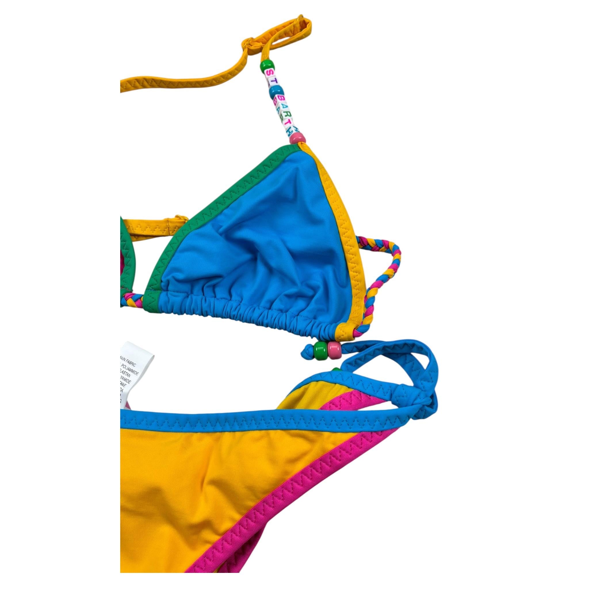 Saint Barth Costume 2 Pezzi Triangolo-Mutandina per Bambina CHARMS MULTICOLOR SAINT BARTH 