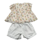 Barcellino Completo 3 Pezzi Camicia-Short-Fascia per Neonata 121017 PANNA BARCELLINO 