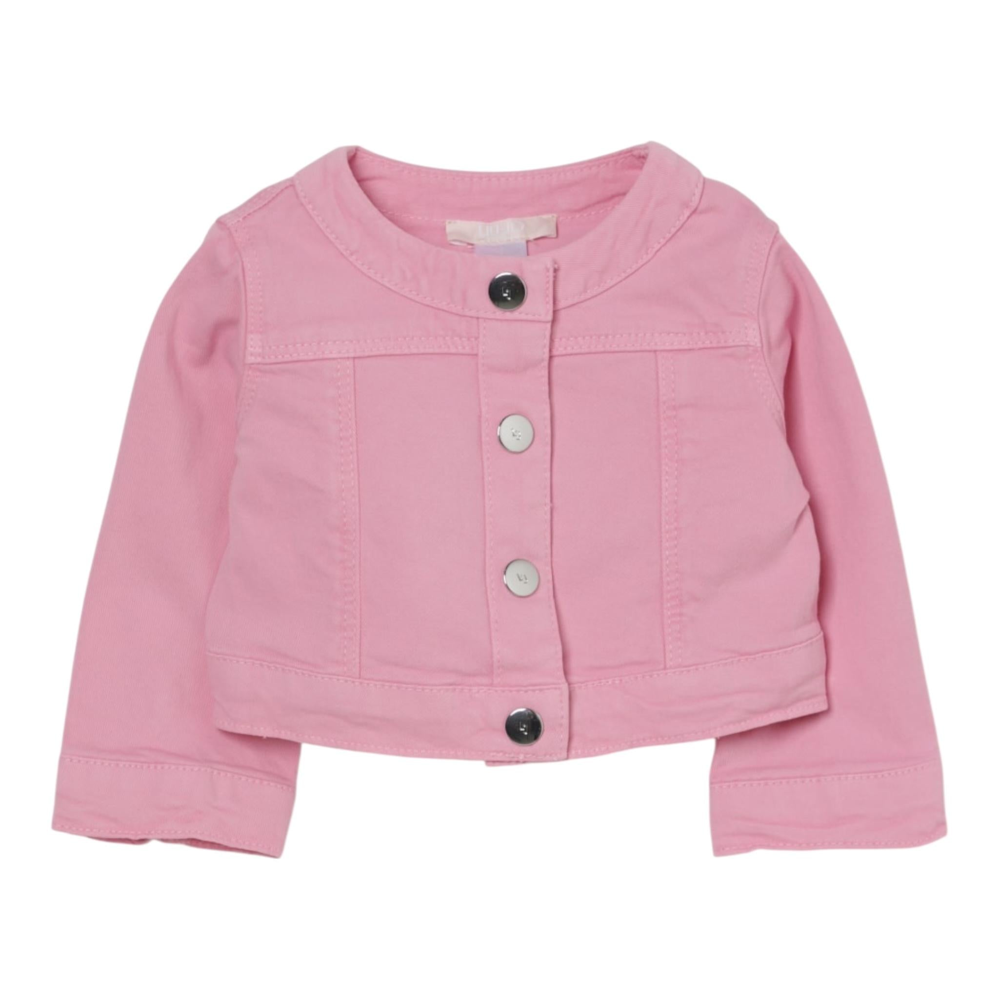 Liu Jo Giubbino In Denim Tinta Unita con Brillantini per Neonata HA5069X ROSA LIU JO 