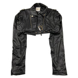 Fun & Fun Chiodo In Ecopelle Tinta Unita per Bambina FNCJJK0964 NERO FUN & FUN 