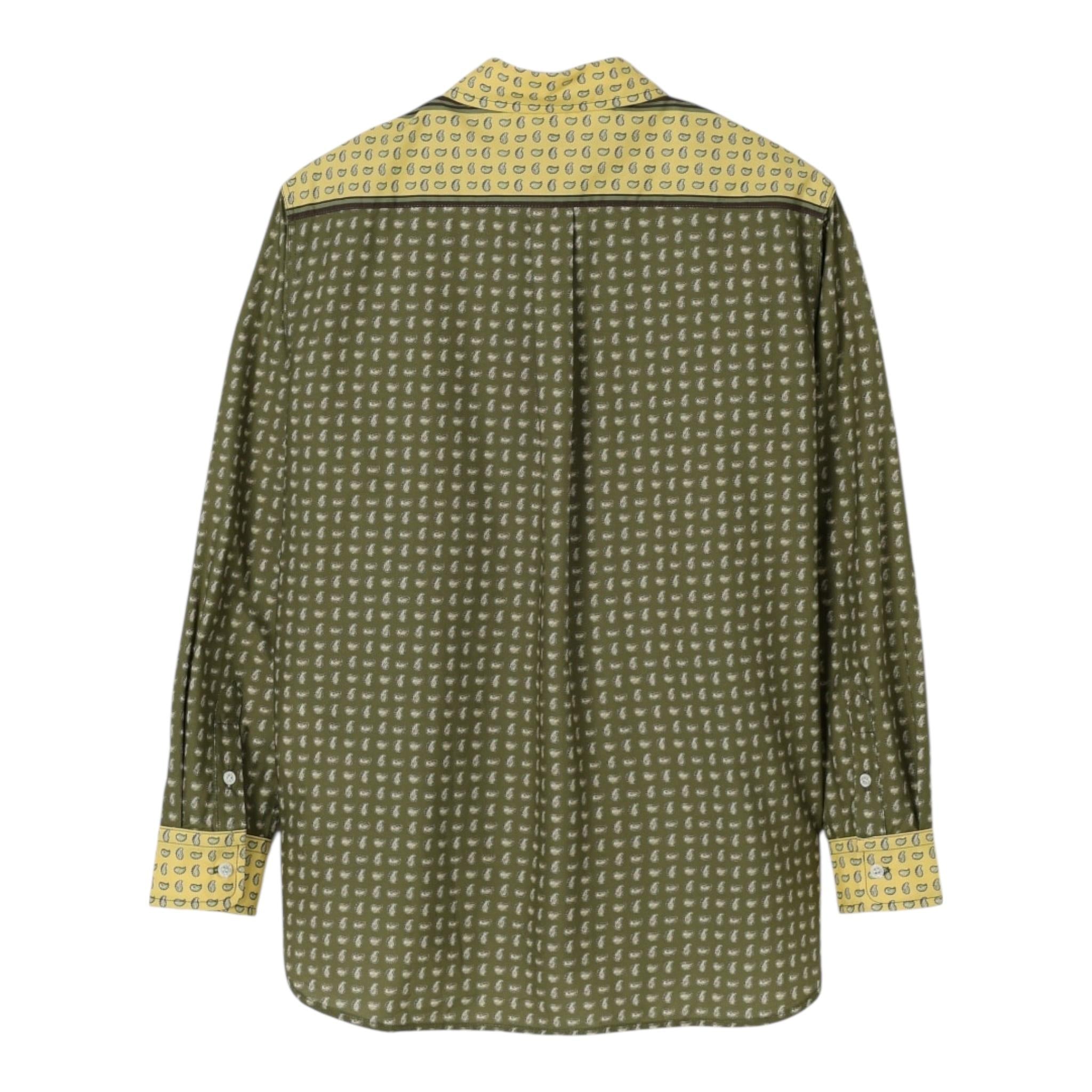 Etro Camicia Tinta Unita con Stampa per Bambino GW5P00 VERDE ETRO 