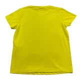 Liu Jo T-Shirt Girocollo Tinta Unita con Brillantini per Bambina GA5019 GIALLO FLUO LIU JO 