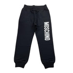 MOSCHINO pantalone tinta unita con logo Nero per Bambino HUP086X NERO MOSCHINO 