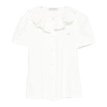 Monnalisa Camicia Tinta Unita con Colletto per Bambina 17EPAT BIANCO MONNALISA 