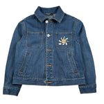 Moschino giubbino Manica Lunga In Denim Tinta Unita per Bambino HUS05L BLU MOSCHINO 